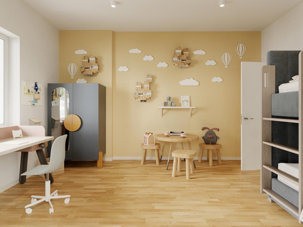 3D-Innenvisualisierung-Luxurioese-Familienvilla-250-Kinderzimmer-1-zimmer-1