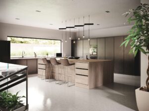 3D-Innenvisualisierung-Luxurioese-Moderne-Villa-Kueche-England