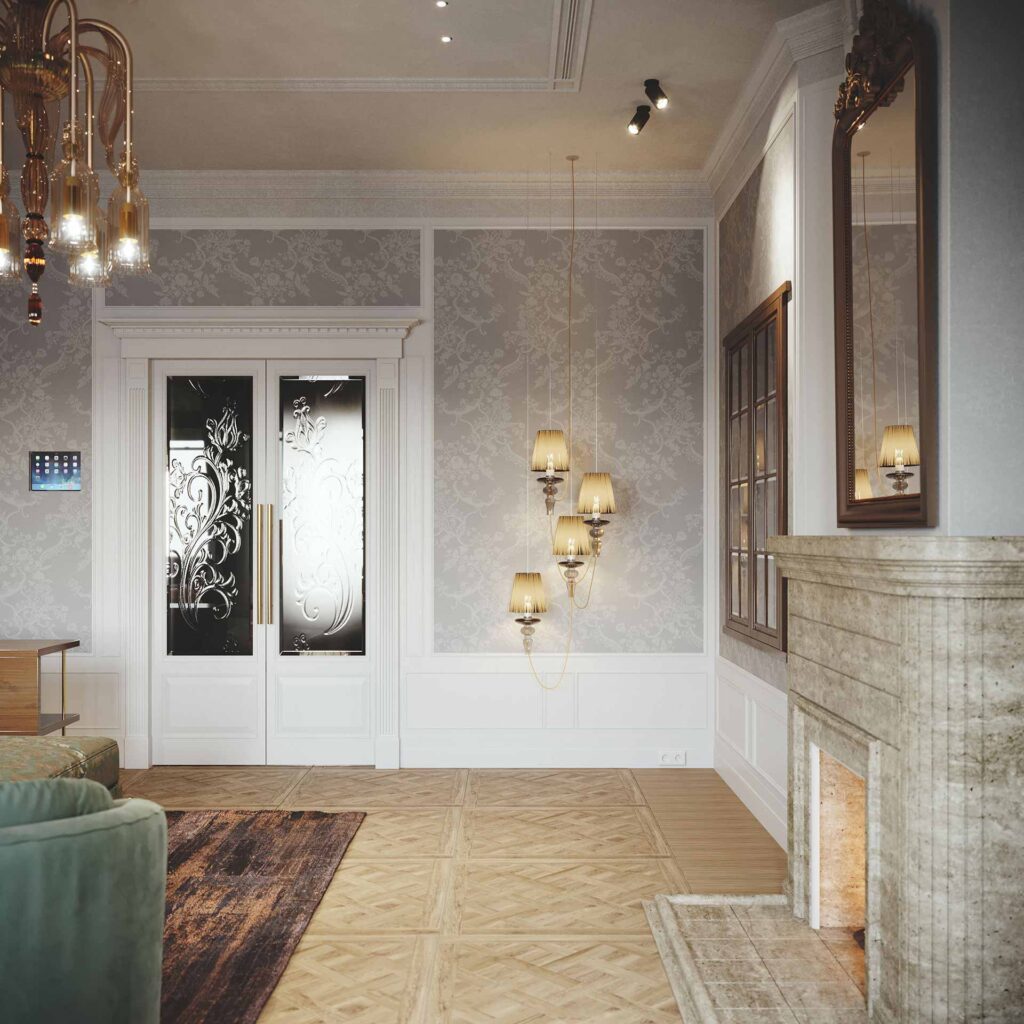 3D-Innenvisualisierung-Wohnzimmer-Kamin-Amsterdam
