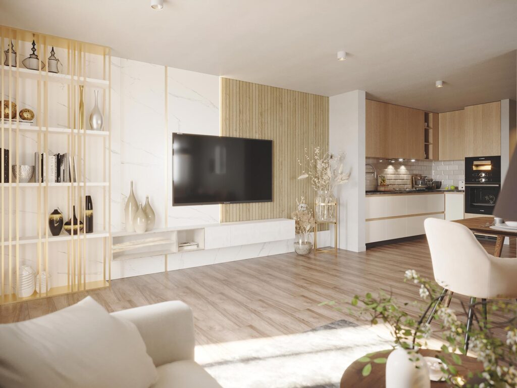 Innenvisualisierung-Badezimmer-Wohnzimmer-TV-Wand-Immobilien-Rosenthal-Deutschland